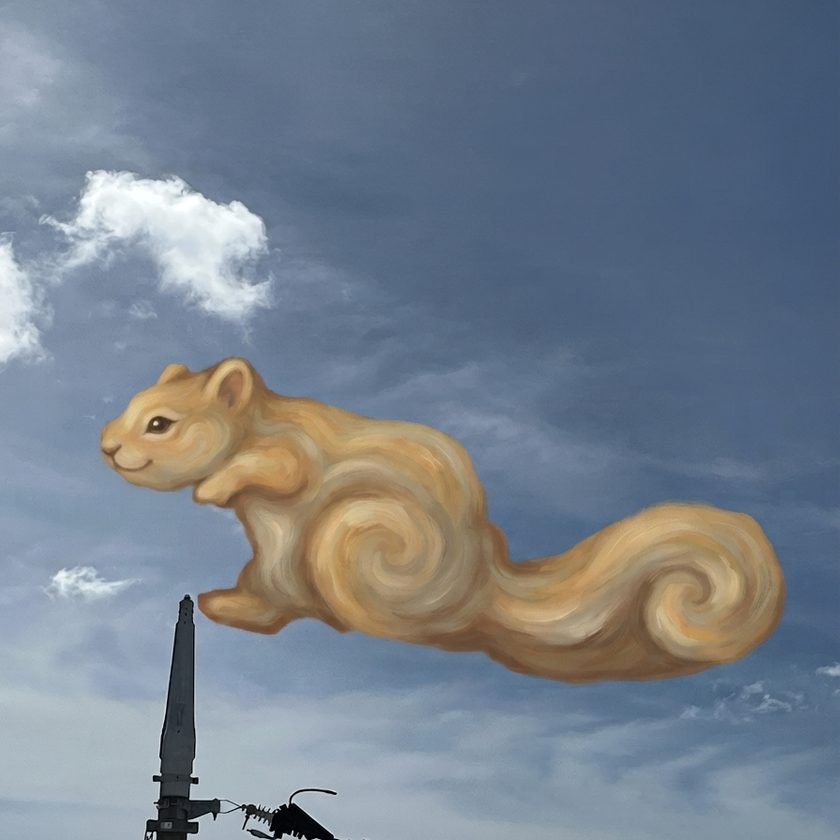 油絵画風のリス
